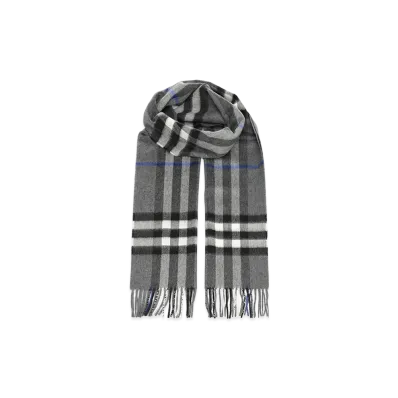 Burberry Embroidered Cashmere Scarf "Checked"