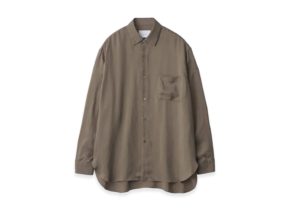 ssstein Cupro Fibril Oversized LS Shirt "Khaki"