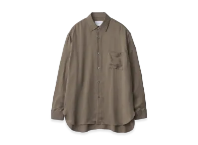 ssstein Cupro Fibril Oversized LS Shirt "Khaki"