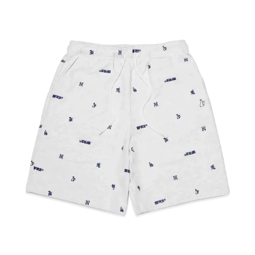 FR2 Full Pattern Logo Embroidery Sweat Short Pants "Ash"