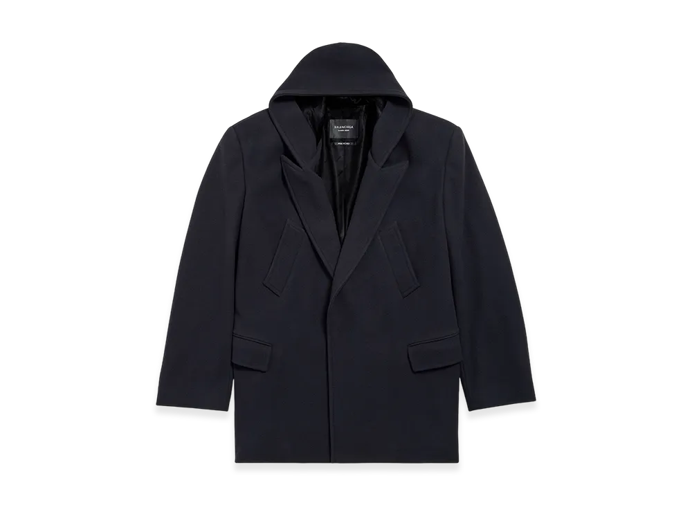 バレンシアガ フーデッド ショートコート 