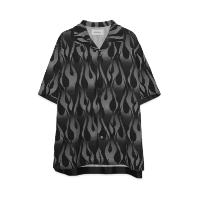 MAYO Fire flame shirts "BLACK"