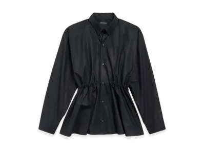 BALENCIAGA Women's Hourglass Shirt Dress "Black"