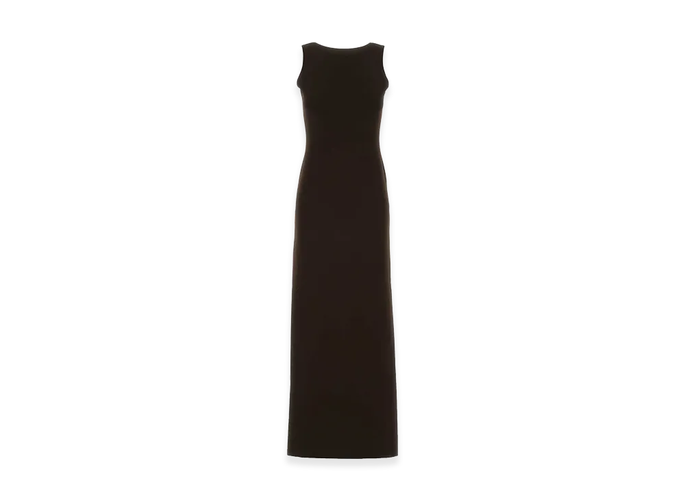 GUCCI Women's Chocolate Stretch Viscose Blend Dress "Brown"