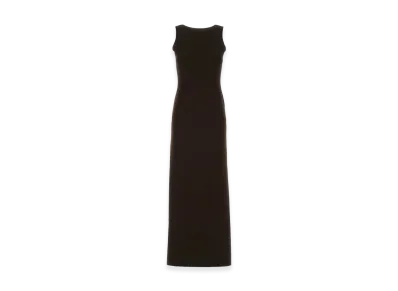 GUCCI Women's Chocolate Stretch Viscose Blend Dress "Brown"