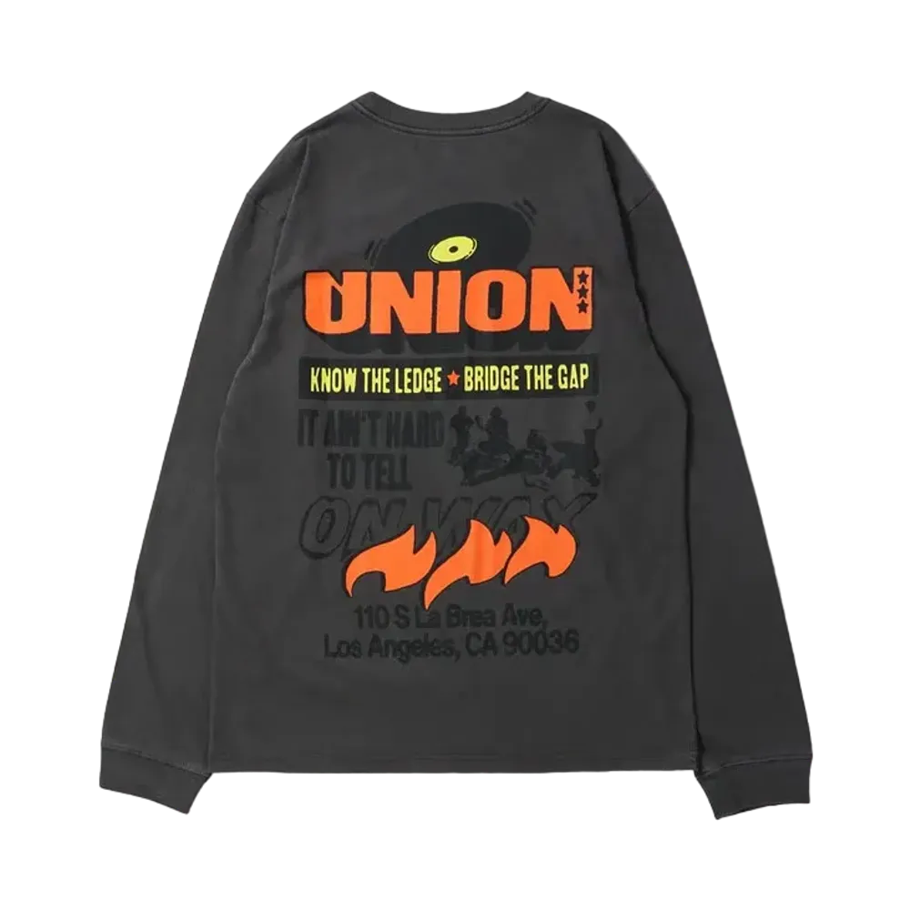 UNION On Wax LS Tee "Vintage Black Pigment"
