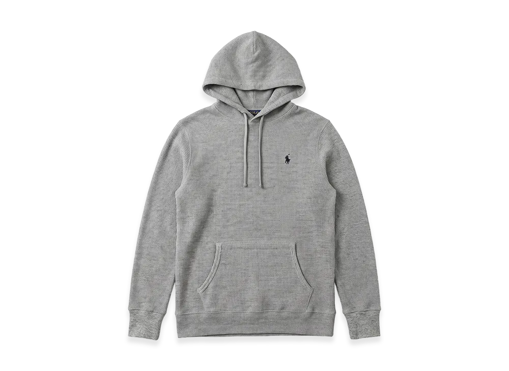 Polo Ralph Lauren Waffle Thermal Pullover Hoodie "Gray"