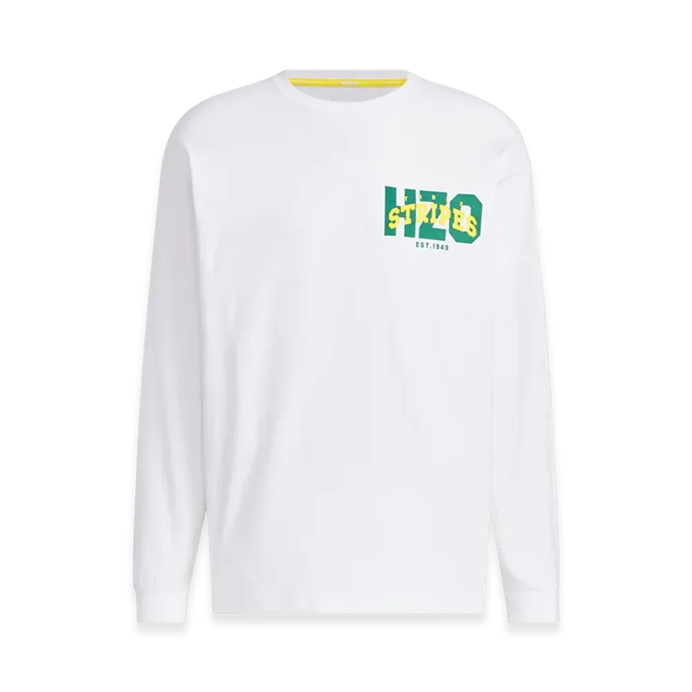 adidas College Pack Loose Fit Single Jersey Long Sleeve T-Shirt "White"