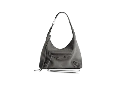BALENCIAGA Women's Le City Hobo Bag Small "Storm Grey"