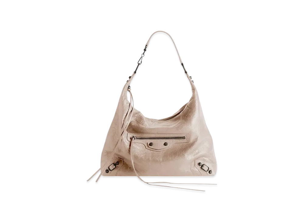 BALENCIAGA Le City Hobo Bag Medium "Sesame"