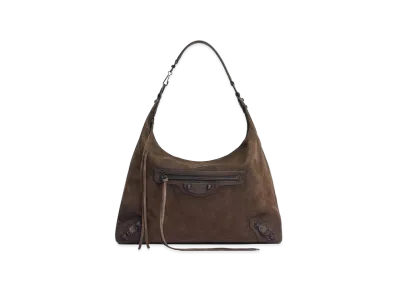 BALENCIAGA Women's Le City Hobo Bag Medium "Light Espresso"