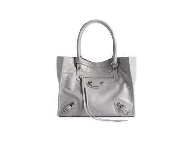BALENCIAGA Women's Le City Tote Bag Mini "Light Grey"