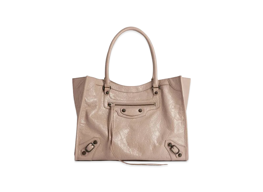 BALENCIAGA Women's Le City Tote Bag Small "Sesame"