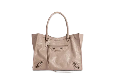 BALENCIAGA Women's Le City Tote Bag Small "Sesame"