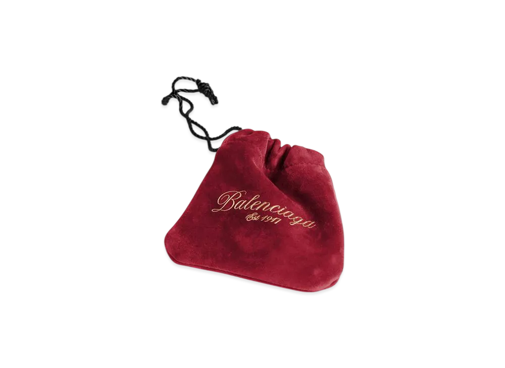 BALENCIAGA Charm Jewelry Pouch "Cherry Red"