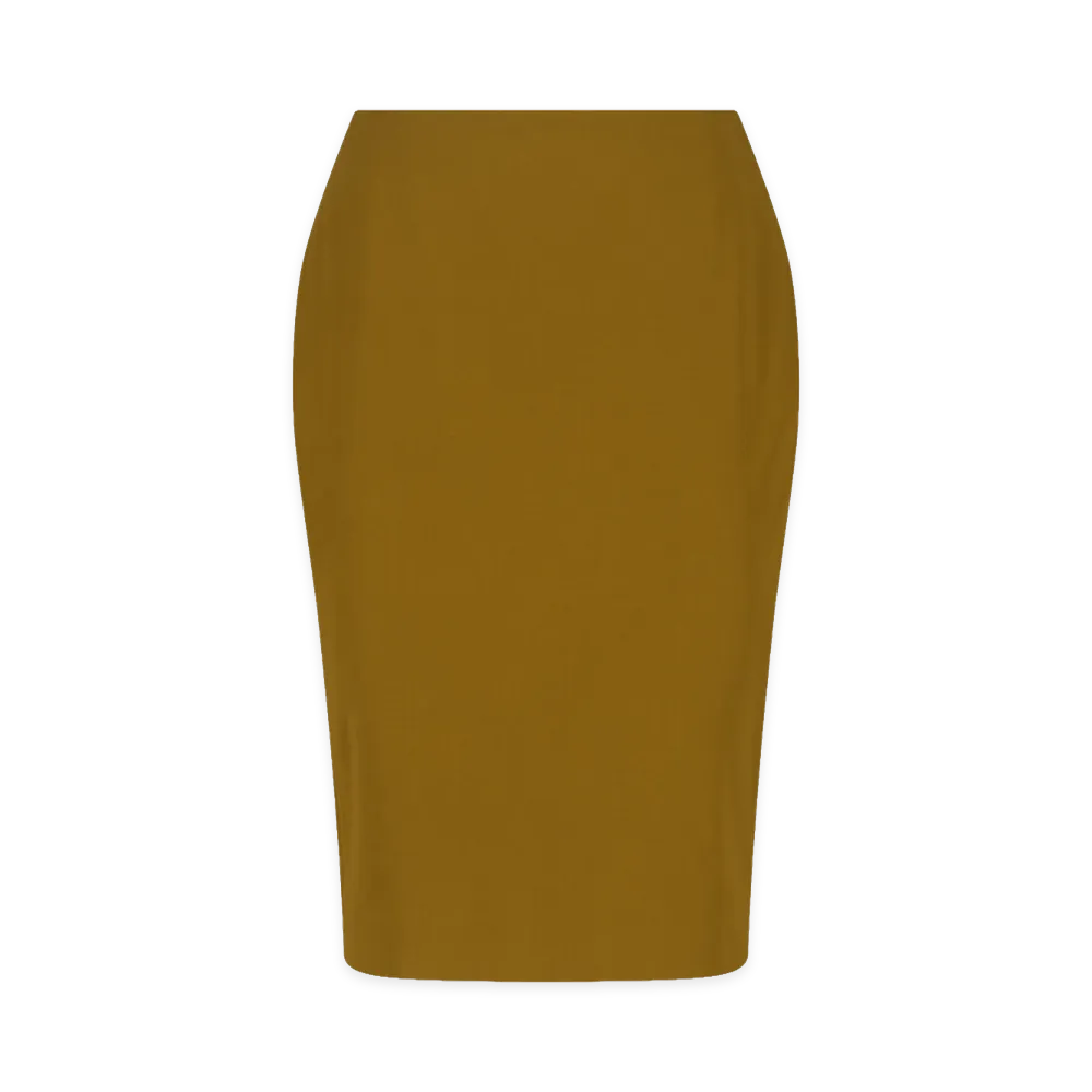 Saint Laurent Women's Skirts "Kaki Dore"