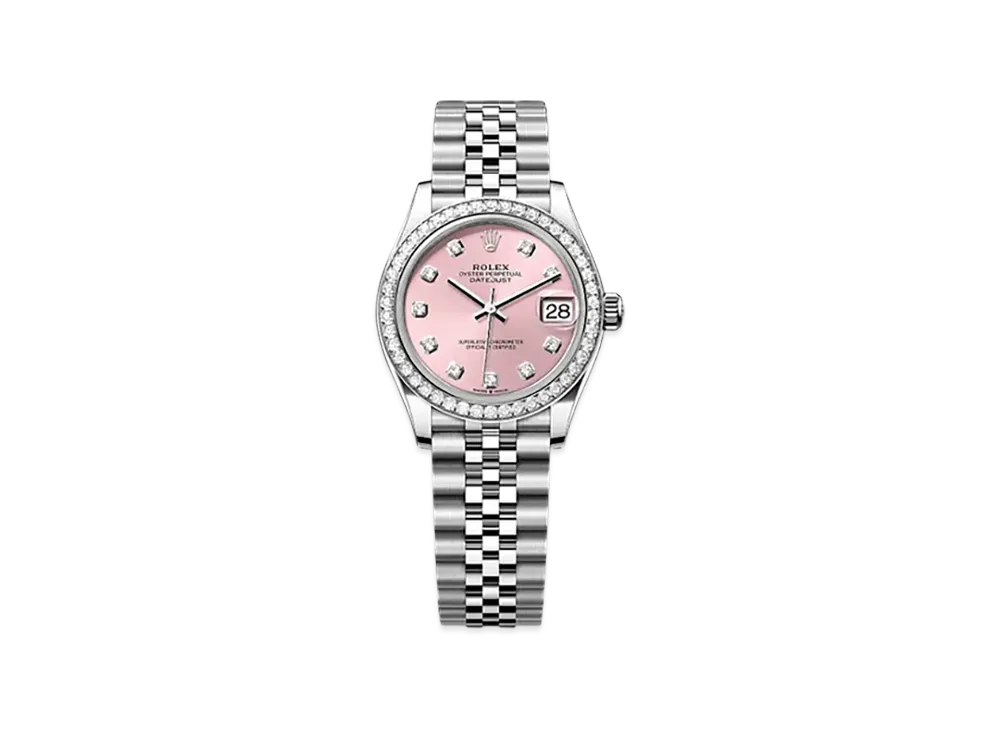ROLEX Datejust 31 Oystersteel & White Gold Diamonds "Pink"