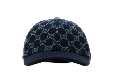 GUCCI Embroidered Wool Baseball Cap "Printed"