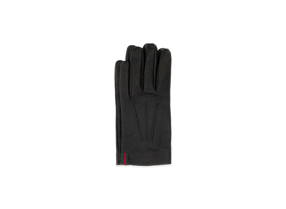 GUCCI Leather Gloves "Black"