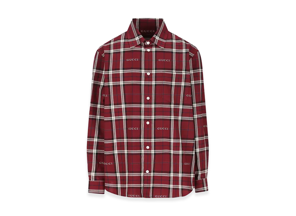 GUCCI Tartan Shirt "Red"
