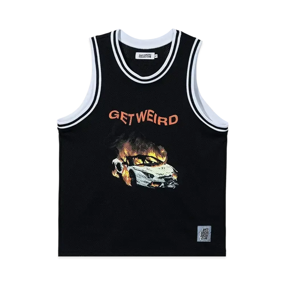 ANTI SOCIAL SOCIAL CLUB Burnout Basketball Jersey "Black"