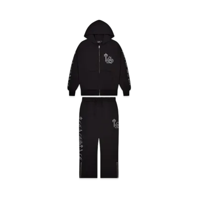TRAPSTAR Script Tracksuit "Black"