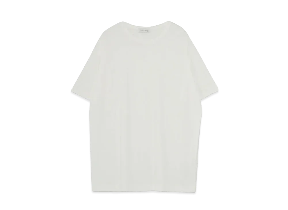 Yohji Yamamoto Pour Homme 30/-ULTIMA PLAIN STITCH NEW ROUND NECK SHORT SLEEVES "White"