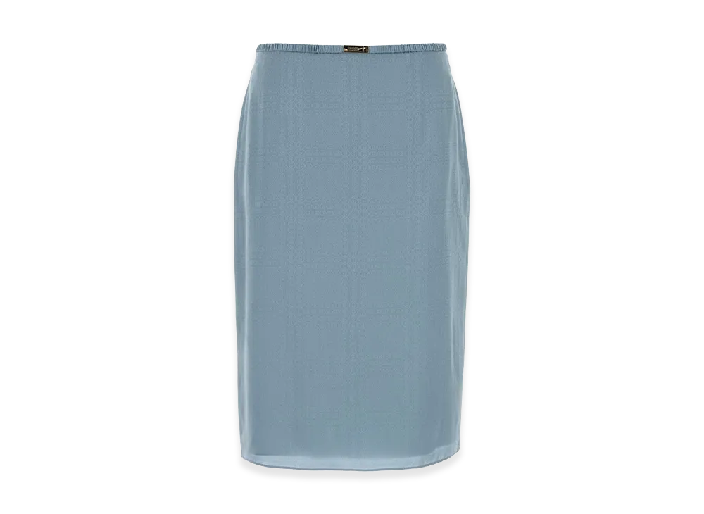GUCCI Women's Silk Skirt "Light Blue"