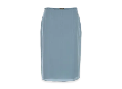 GUCCI Women's Silk Skirt "Light Blue"