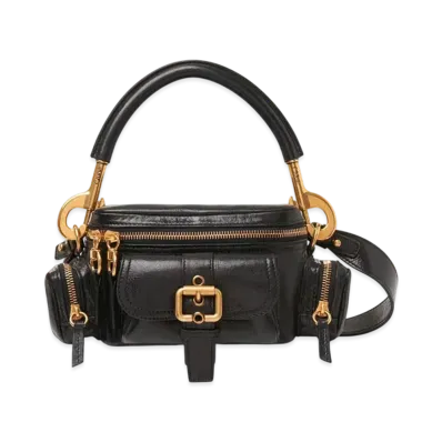 Chloe Small Camera Bag In Shiny Leather "Black"