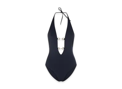 GUCCI Women's Stretch Nylon Swimsuit "Blue"