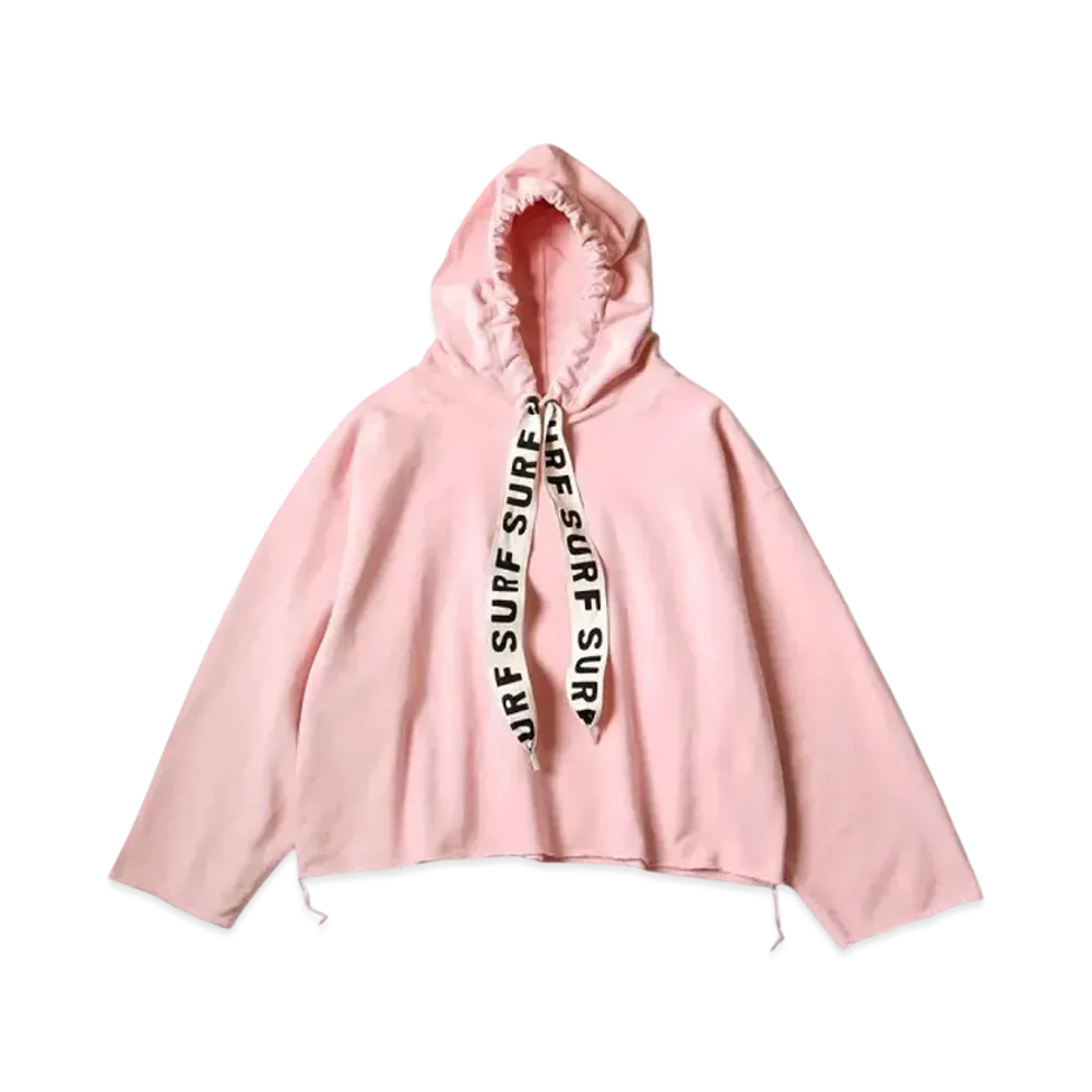 KAPITAL Fleece Catfish Surf Hood Sweatshirt "Pink"