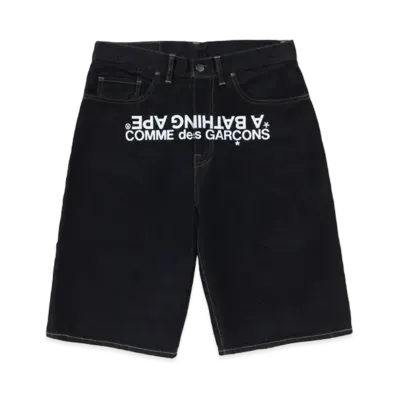 A BATHING APE x CDG OSAKA Denim Shorts "Indigo"