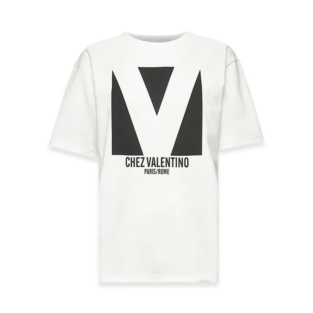 Valentino Women's "Chez " T-Shirt "White/Printed"