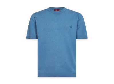 GUCCI Air Force Silk Blend Sweater "Light Blue"