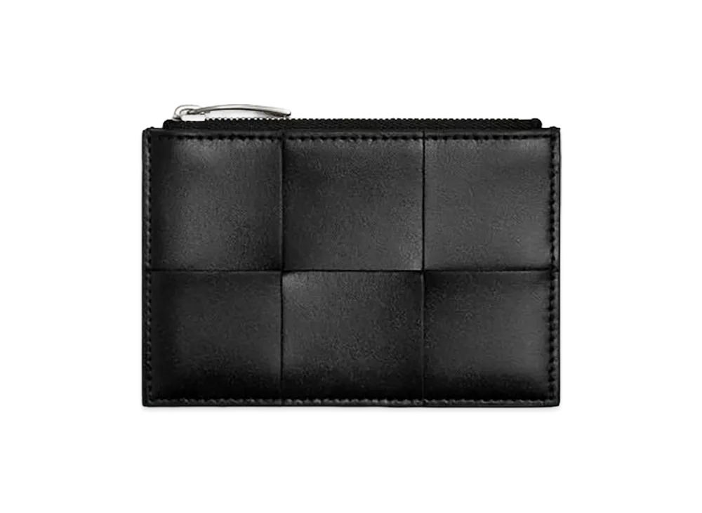 Bottega Veneta Cassette Zipped Card Case "Black"