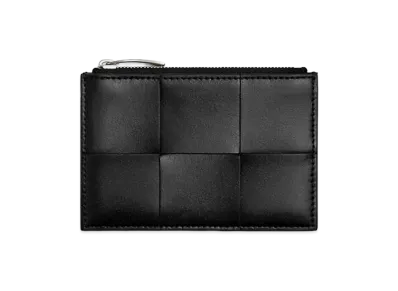 Bottega Veneta Cassette Zipped Card Case "Black"