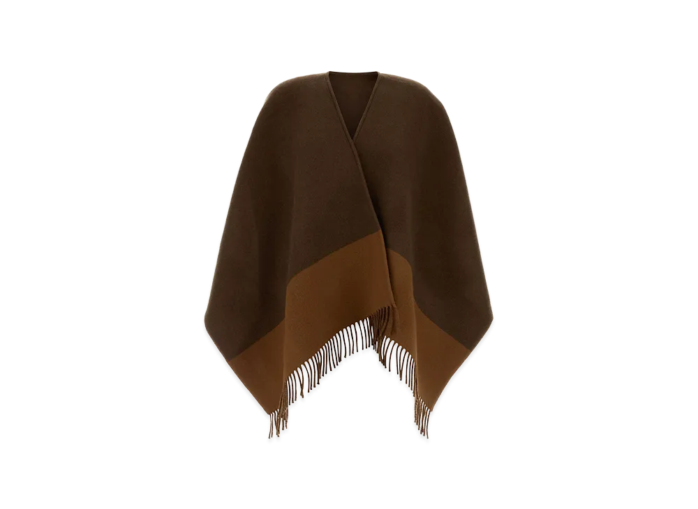 GUCCI Women's Wool Blend Cape "Brown"