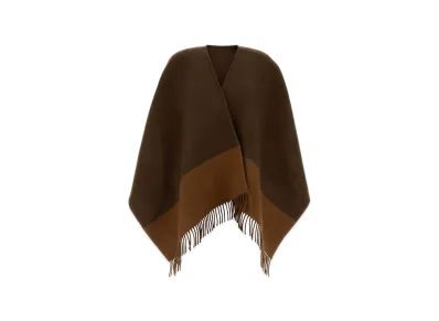 GUCCI Women's Wool Blend Cape "Brown"