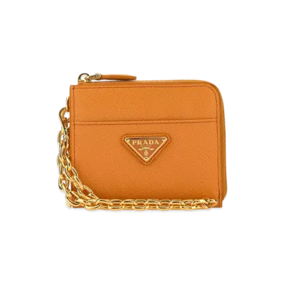 PRADA Women's Leather Wallet "Orange"