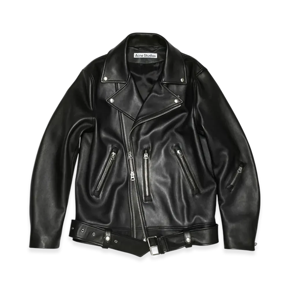Acne Studios Leather Biker Jacket "Black"