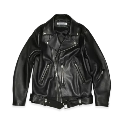 Acne Studios Leather Biker Jacket "Black"