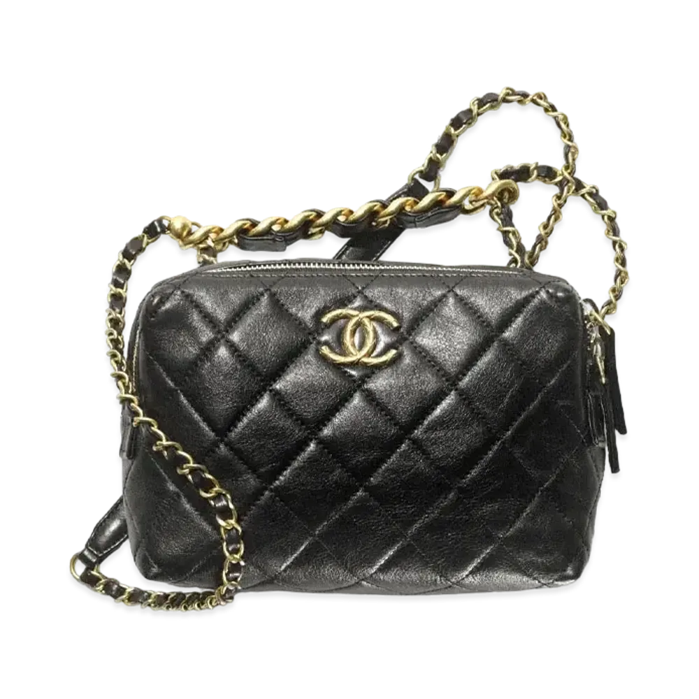 CHANEL Mini Bowling Bag Calfskin "Black"