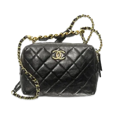 CHANEL Mini Bowling Bag Calfskin "Black"