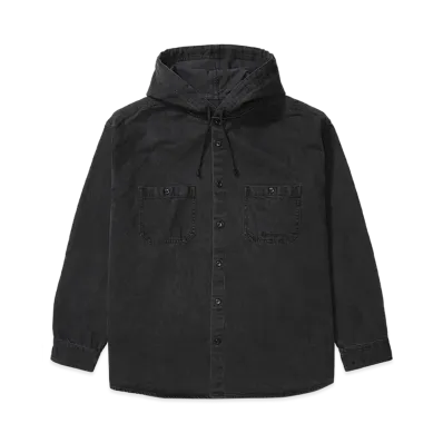 Supreme Hooded Denim Shirt "Black"