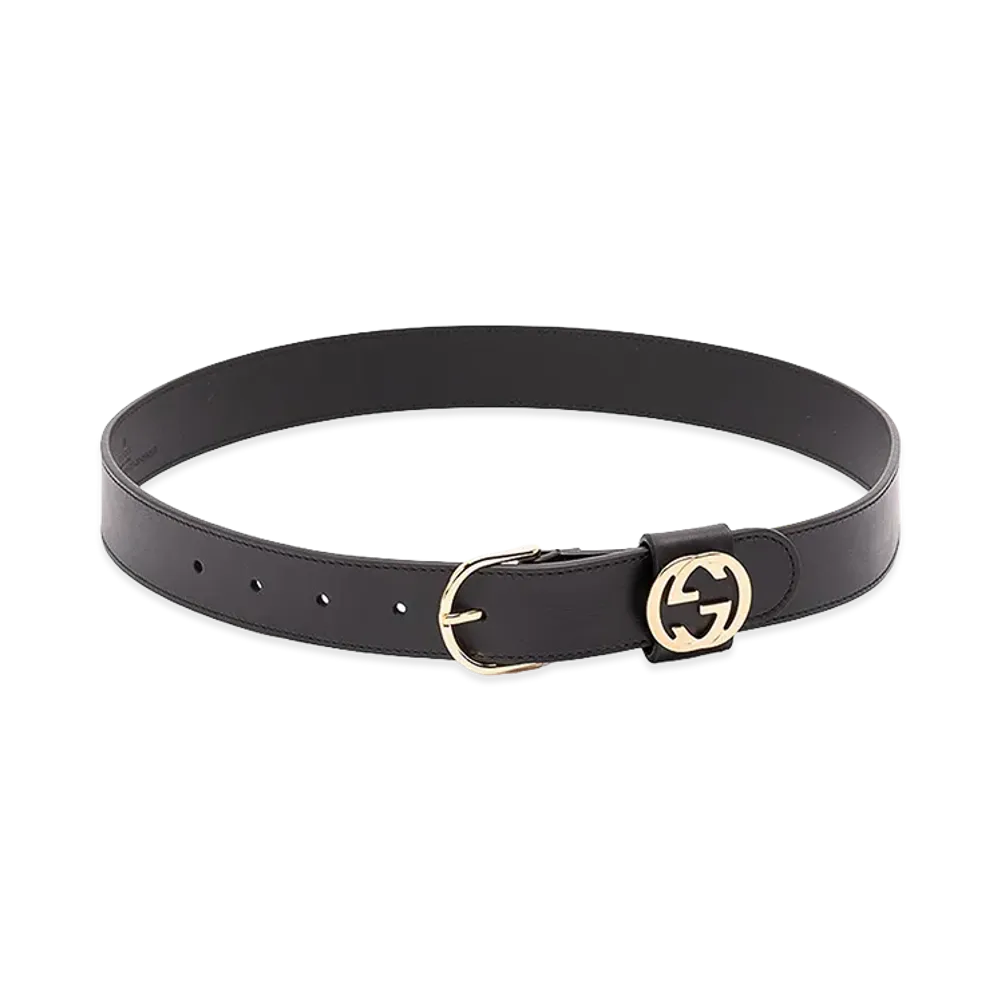 GUCCI Women's Interlocking GG Loop Belt "Black"