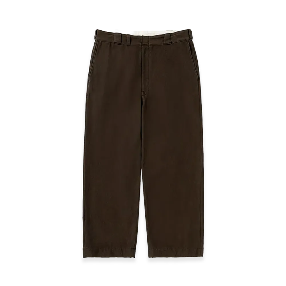 A.PRESSE Vintage Silk Cotton Work Pants "Brown"