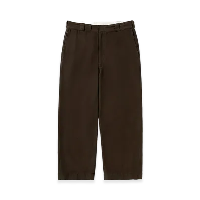 A.PRESSE Vintage Silk Cotton Work Pants "Brown"