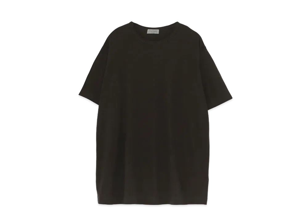 Yohji Yamamoto Pour Homme 30/-ULTIMA PLAIN STITCH NEW ROUND NECK SHORT SLEEVES "Charcoal"