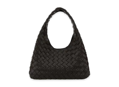 Bottega Veneta Women's Leather Small Campana Shoulder Bag "Dark Brown"